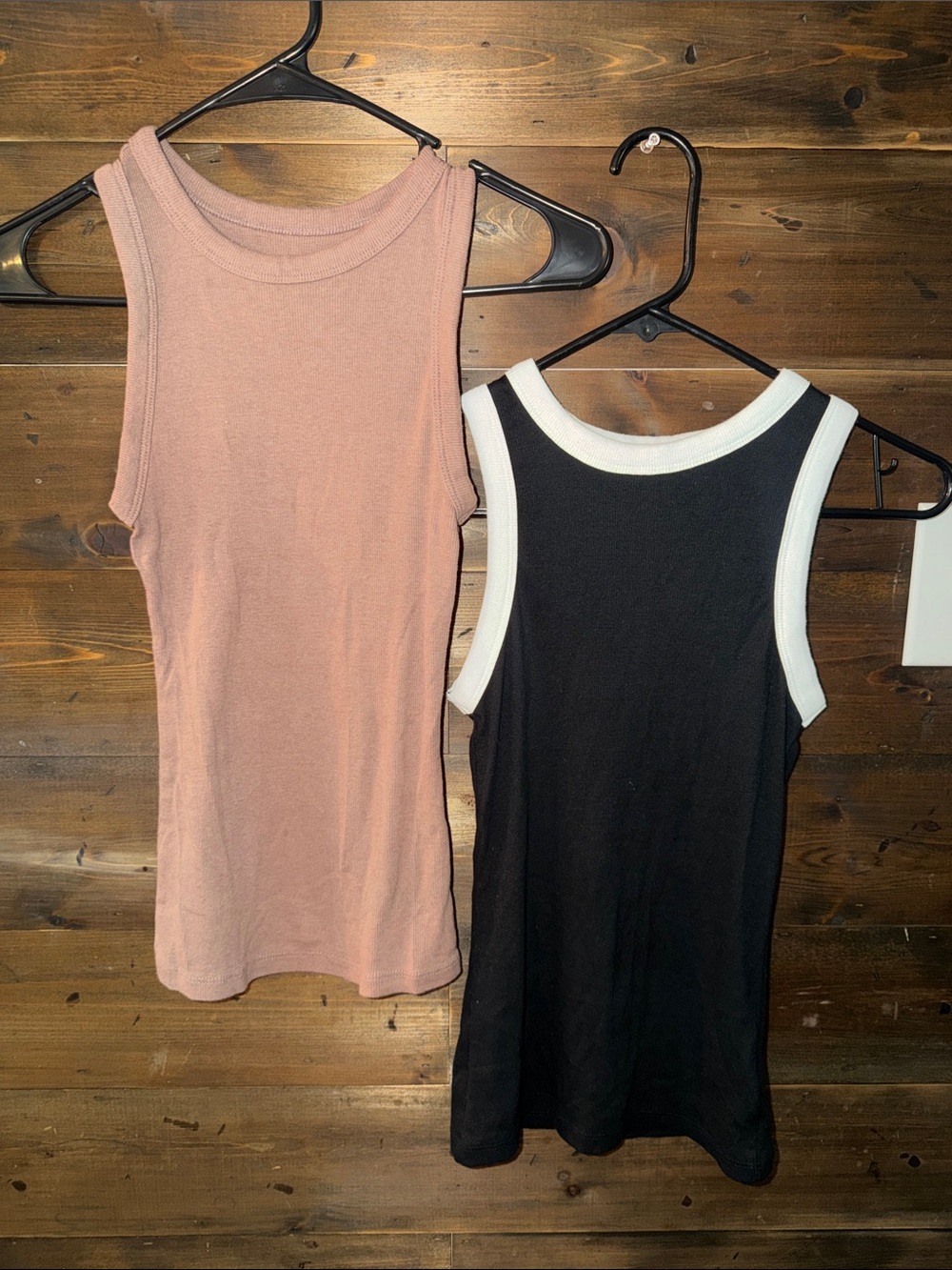a new day Ribbed Tank Duo — Brown and Black
